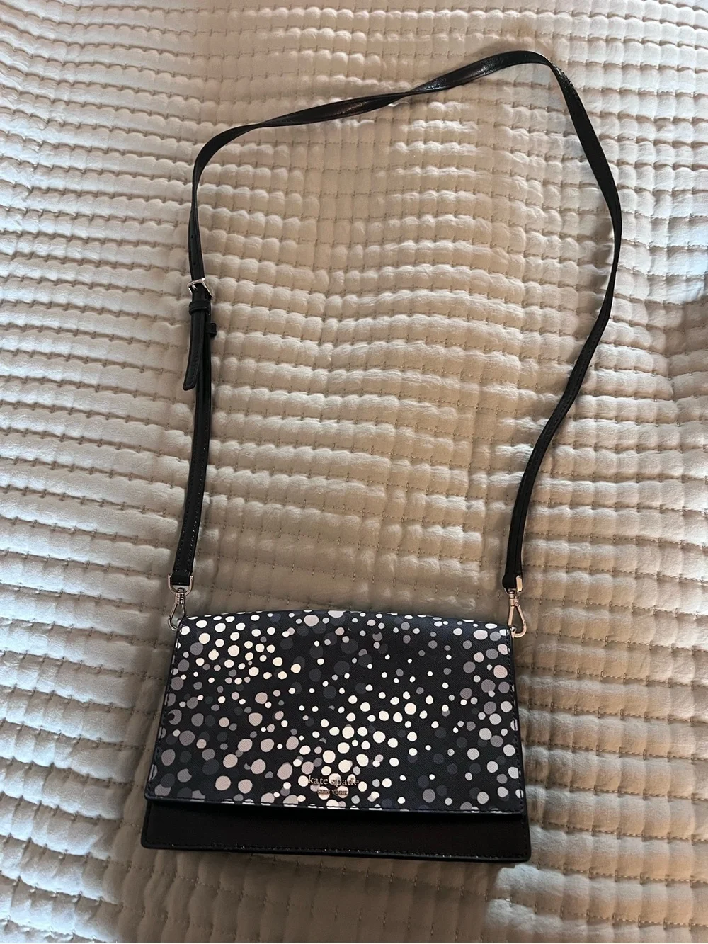 Kate Spade shades of blue Polka Dot Crossbody Bag. Like new.